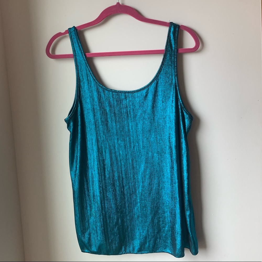 Express Metallic Teal Tank